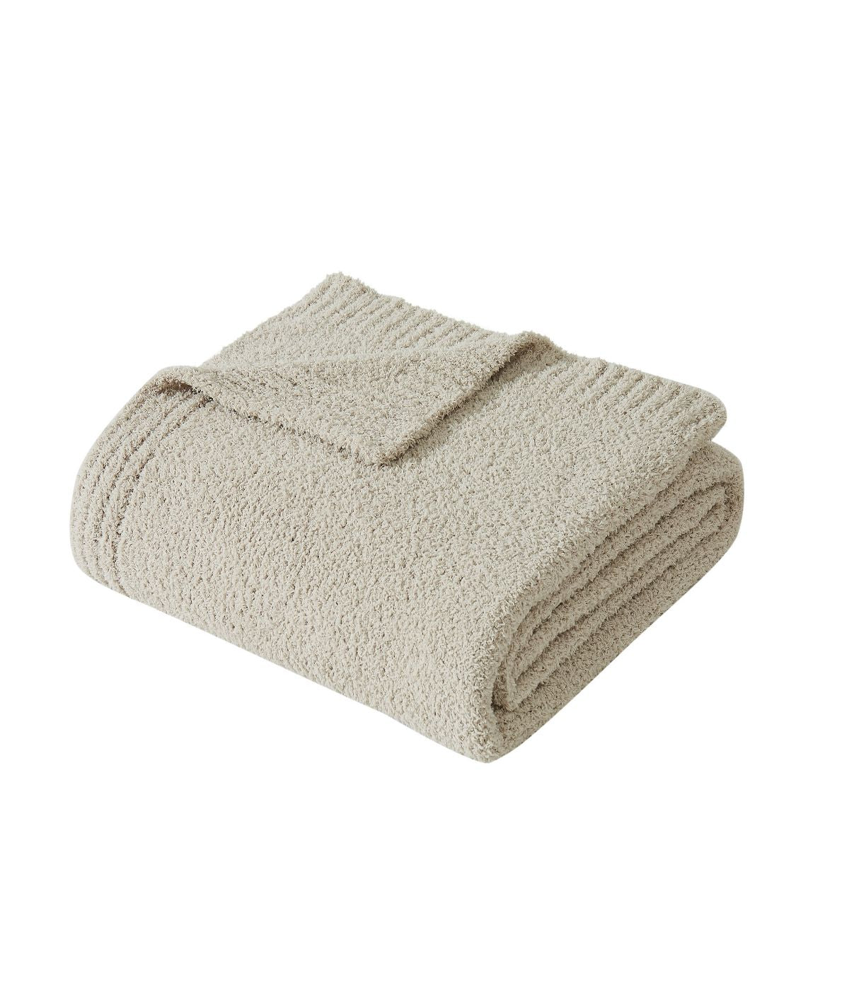  Cozy Knit Throw Beige - Beige - Bonton