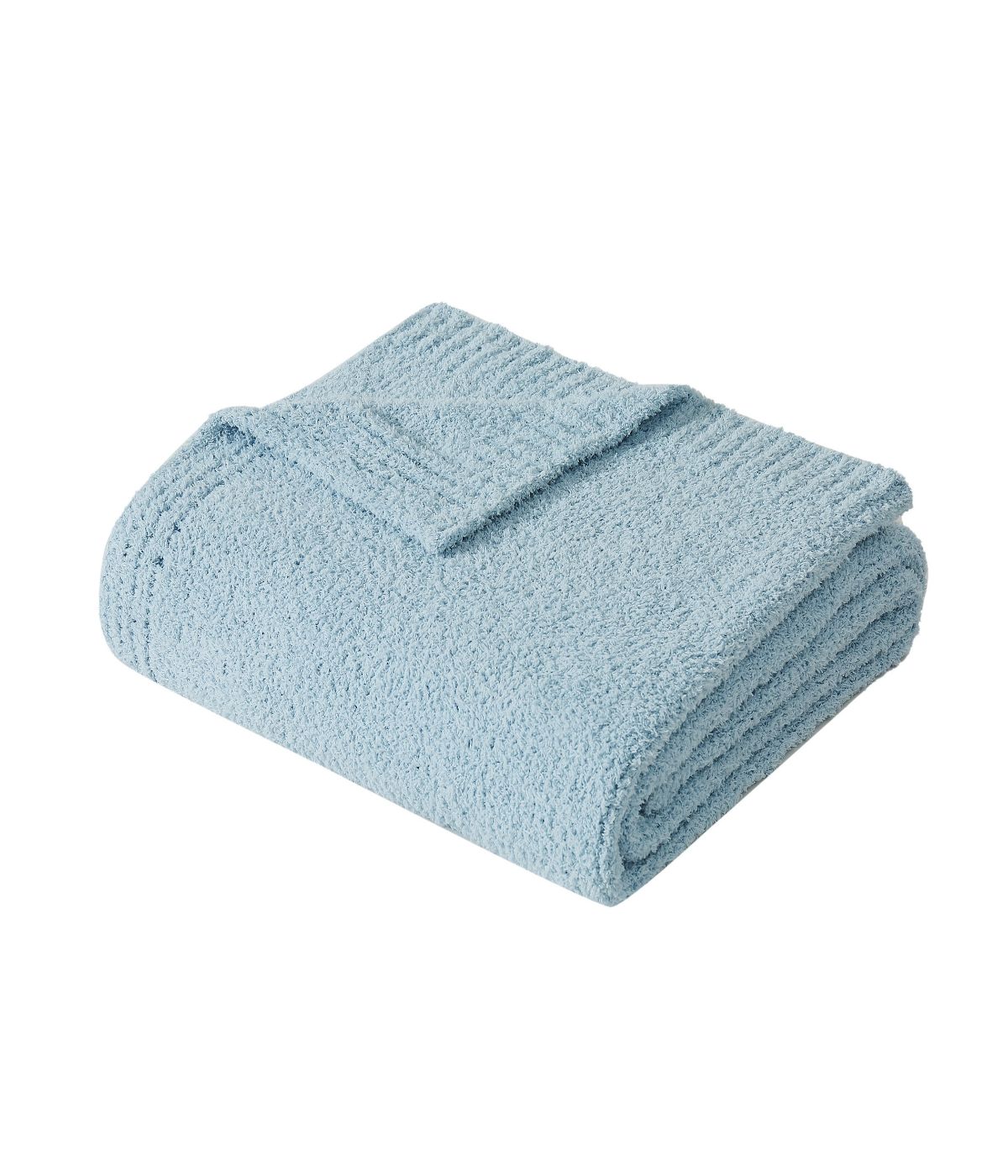  Cozy Knit Throw Light Blue - Light Blue - Bonton