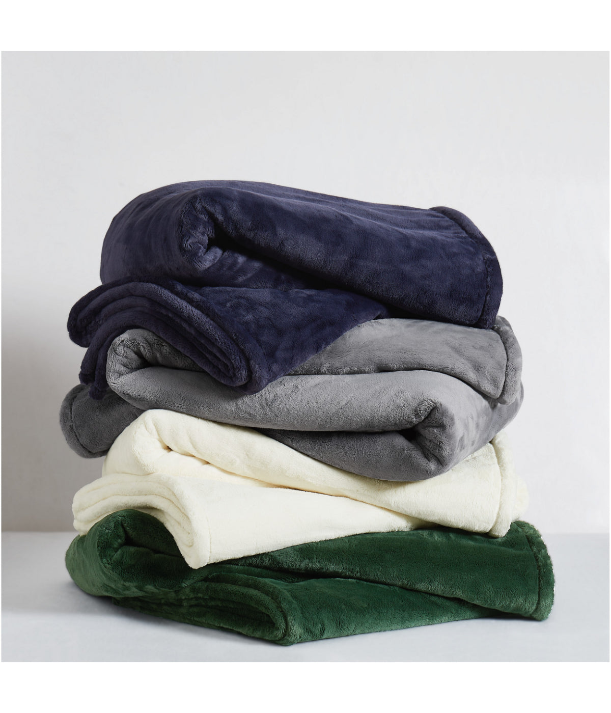  Royal Velvet Lavish Plush Solid Blanket - Navy - Bonton