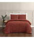  Christian Siriano NY Textured Puff Comforter Set Rust - Rust - Bonton