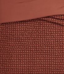 Christian Siriano NY Textured Puff Comforter Set Rust