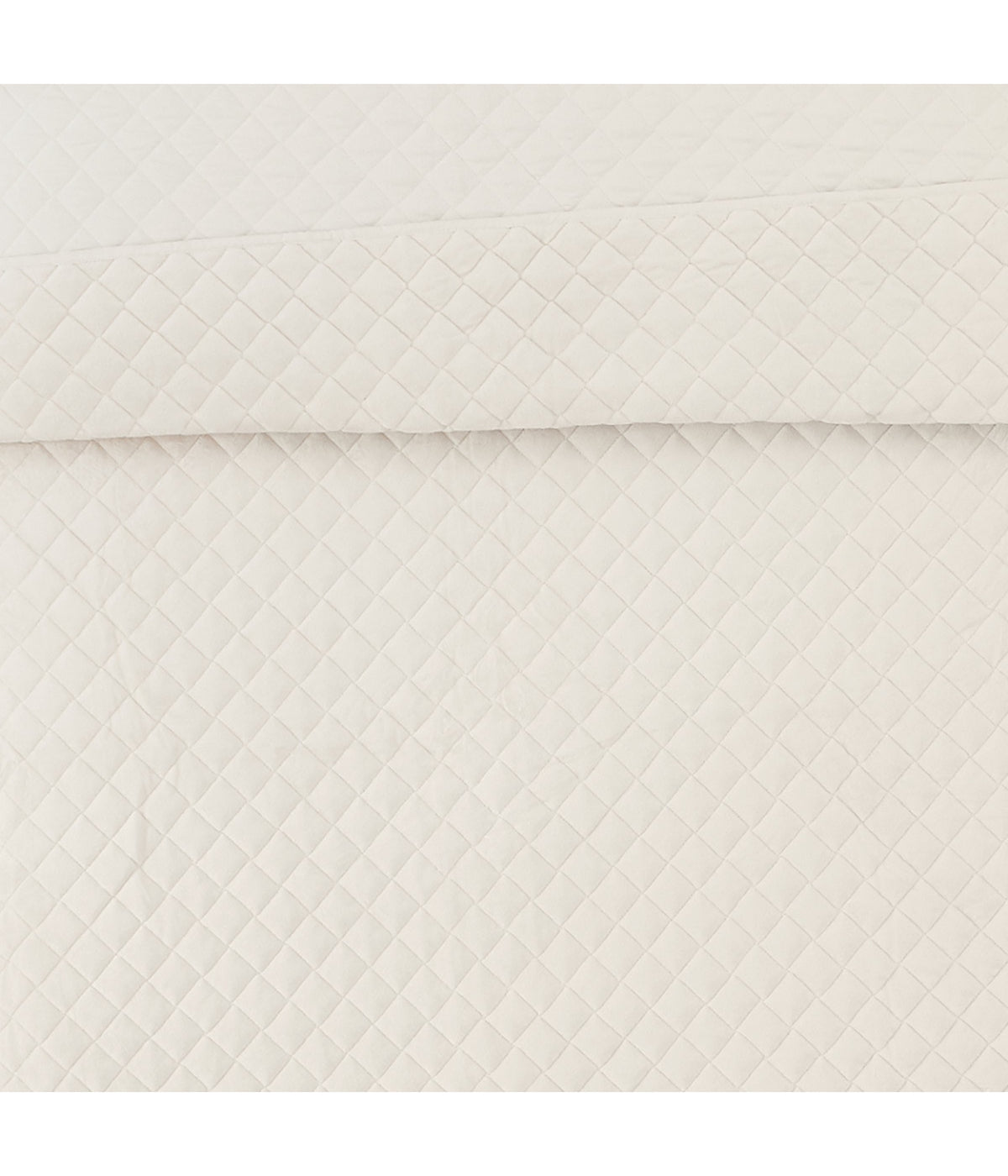  Royal Velvet Diamond Velvet Quilt Set - Ivory - Bonton