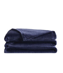 Truly Soft Velvet Plush Family Blanket Navy