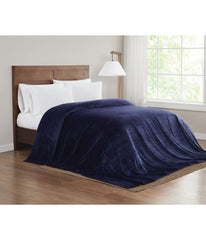 Truly Soft Velvet Plush Family Blanket Navy