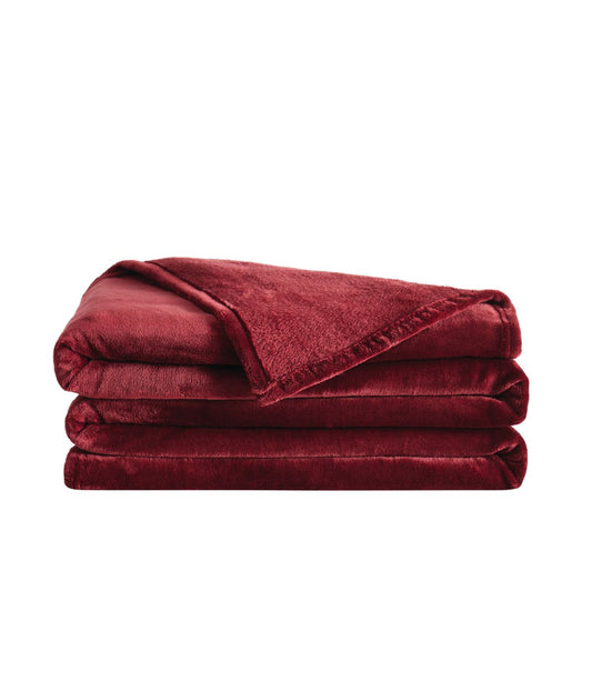 Truly Soft Velvet Plush Family Blanket Cabernet