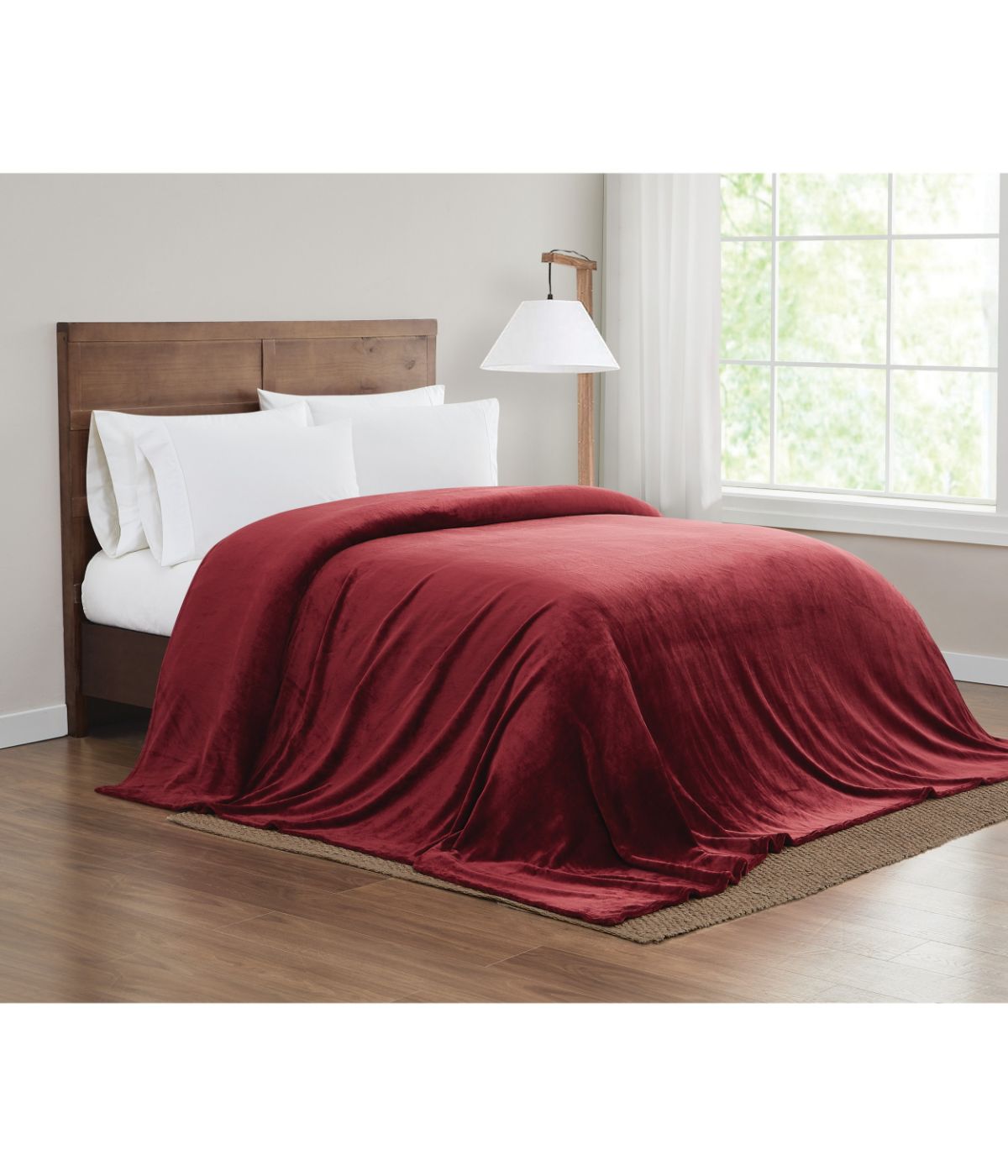  Velvet Plush Family Blanket Cabernet - Cabernet - Bonton