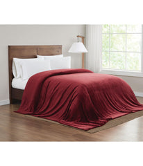 Truly Soft Velvet Plush Family Blanket Cabernet