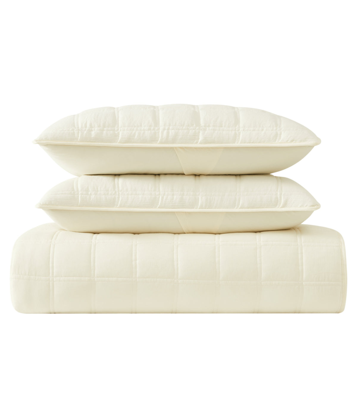  Cozy Gauze Quilt Set Ivory - Ivory - Bonton