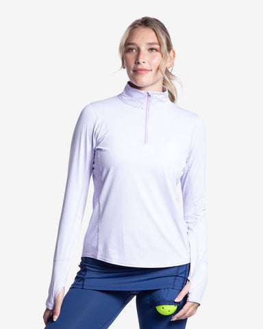 WOMEN'S RELAXED MOCK ZIP TOP (3002)