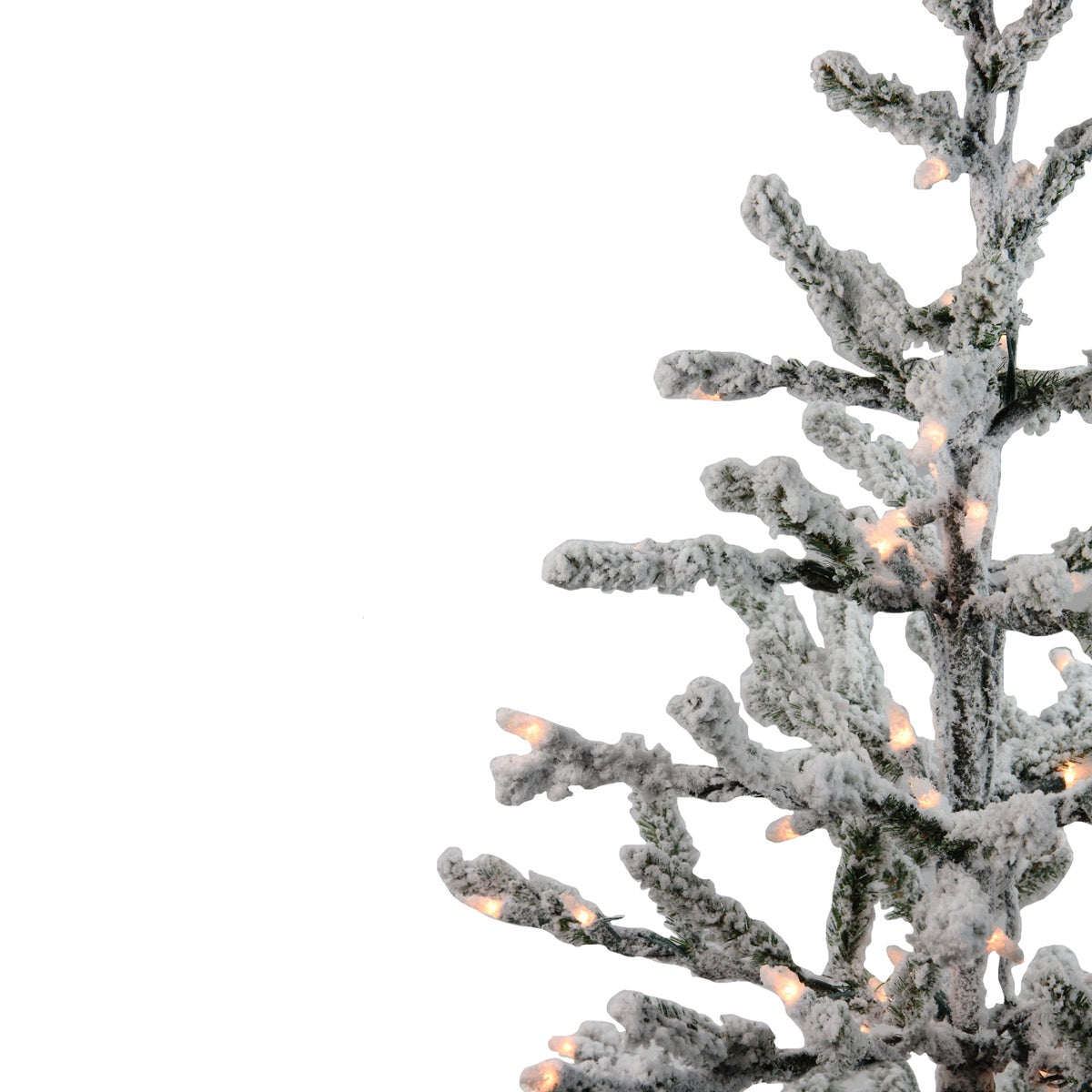  Northlight Pre-Lit Medium Flocked Alpine Twig Artificial Christmas Tree - 3' - Warm White Lights - Default Title - Bonton