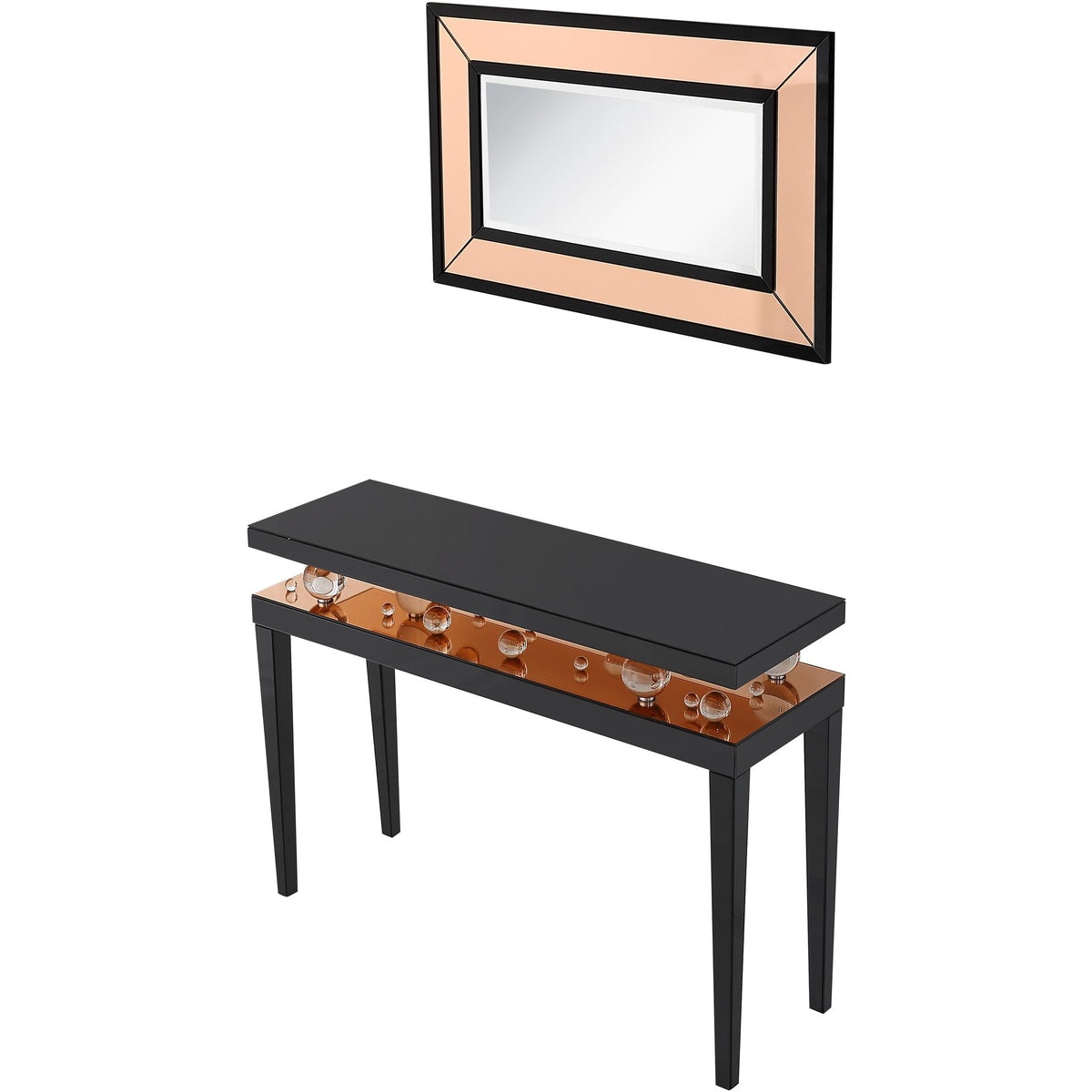  Gelenau Wall Mirror and Console Table - Mirror - Bonton