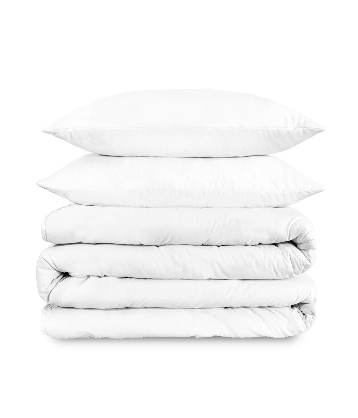  Purity Home Cotton 400 Thread Count Percale Duvet Set White - White - Bonton