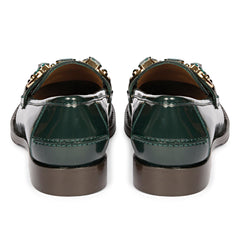 Livia Green Abrasivato Leather Loafer