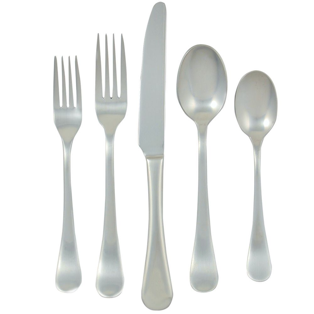  Ginkgo Bergen Stainless Steel Flatware 20 Piece Set - Satin Finish Stainless Steel - Bonton