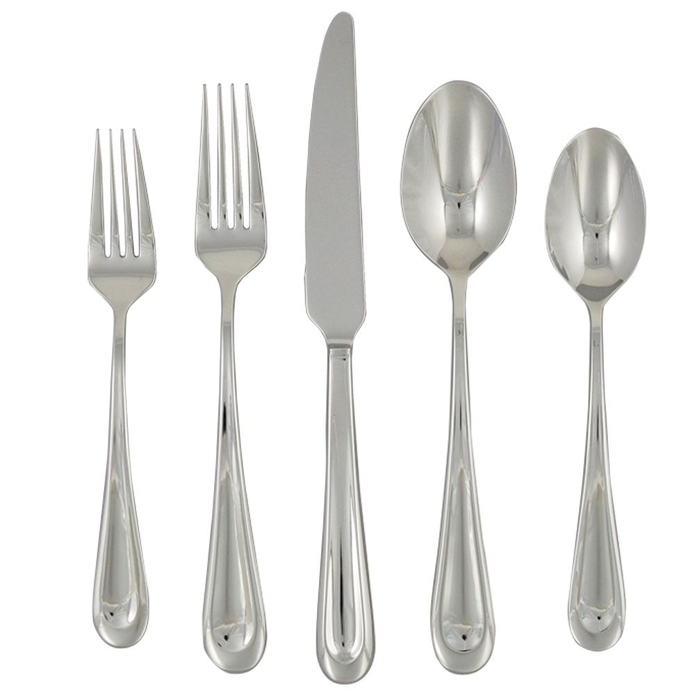  Ginkgo Corrie Stainless Steel Flatware 20 Piece Set - Mirror Stainless Sateel - Bonton