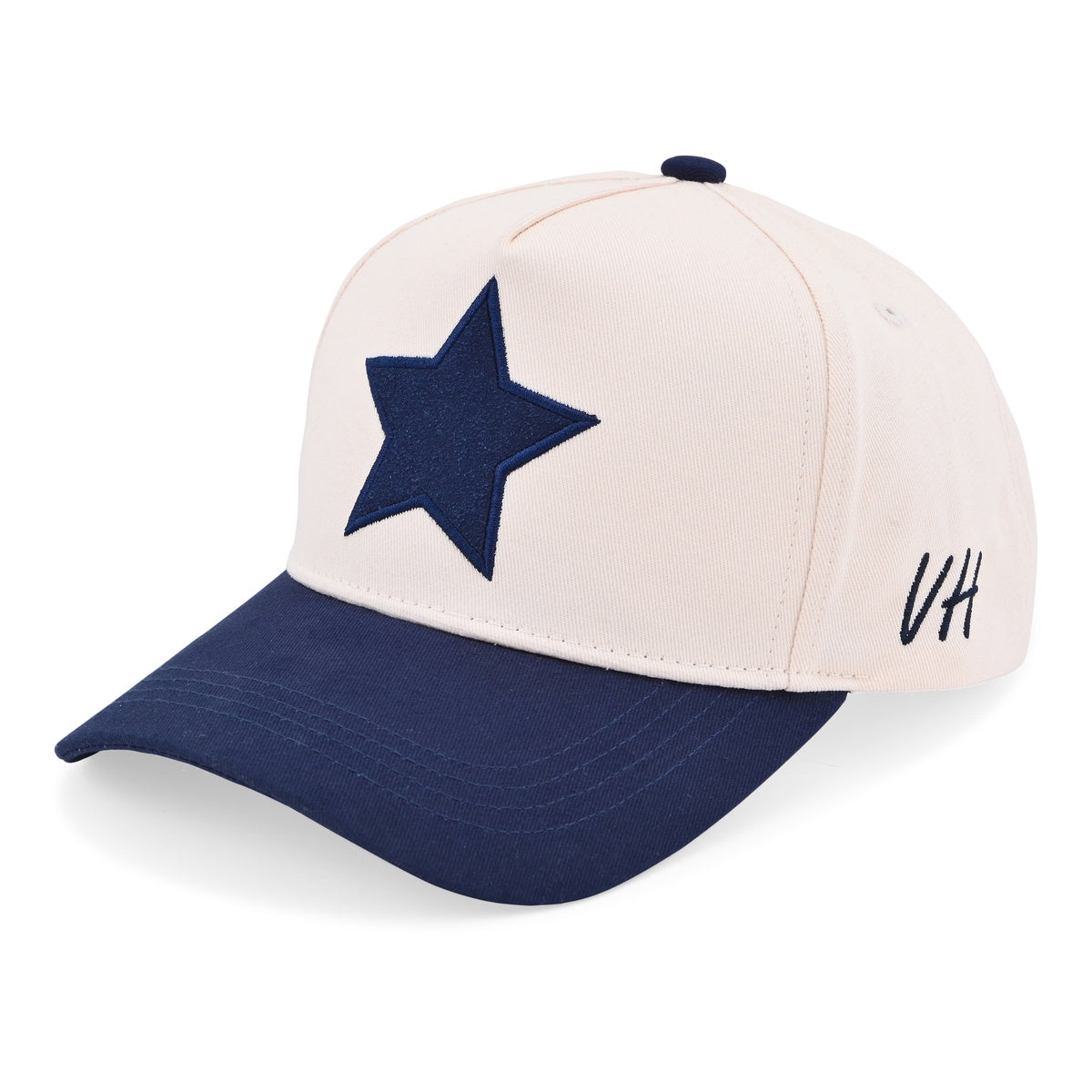  Vintage Havana Vintage Havana Trucker Hat for Women & Men – Navy & Tan Adjustable Cap – Embroidered Suede Star - Default Title - Bonton