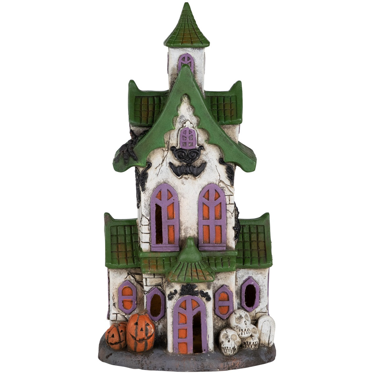  Northlight LED Lighted Haunted House With Skulls Halloween Decoration - 22.75