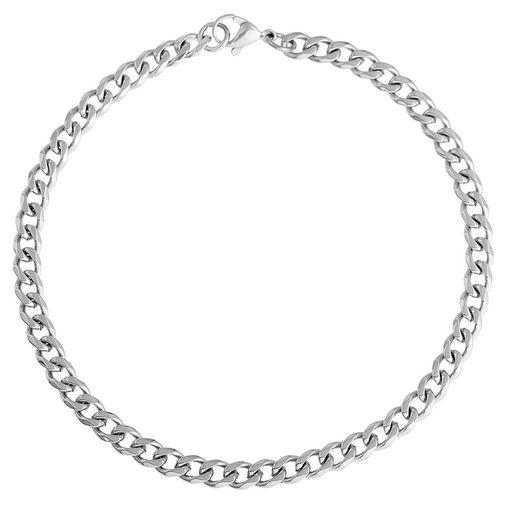  Gemesis Jewels by Edforce Cuban Interlink Chain Anklet - Silver - Bonton