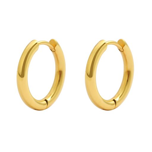  Gemesis Jewels by Edforce Endless Round Hoop Earrings - Gold - Bonton