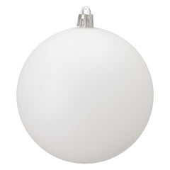 12ct Winter White Shatterproof Matte Christmas Ball Ornaments 4" (100mm)