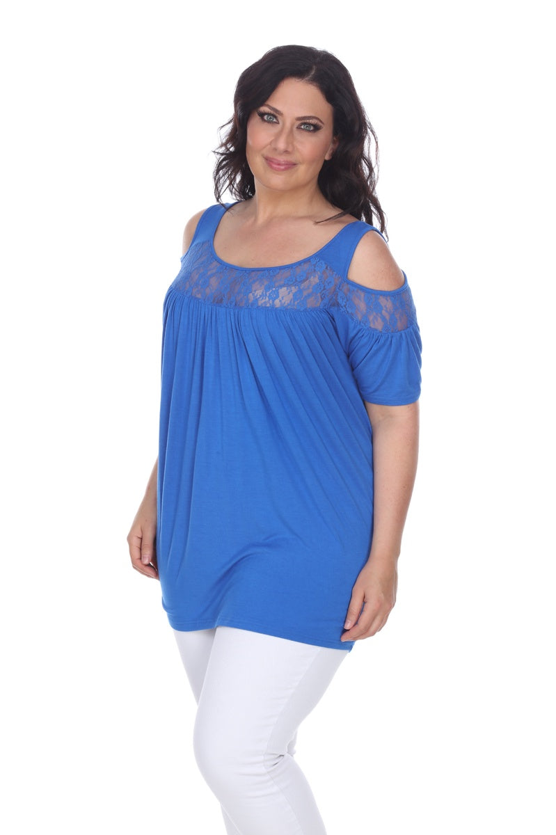  White Mark Plus Size Bexley Tunic Top - 1X - Bonton