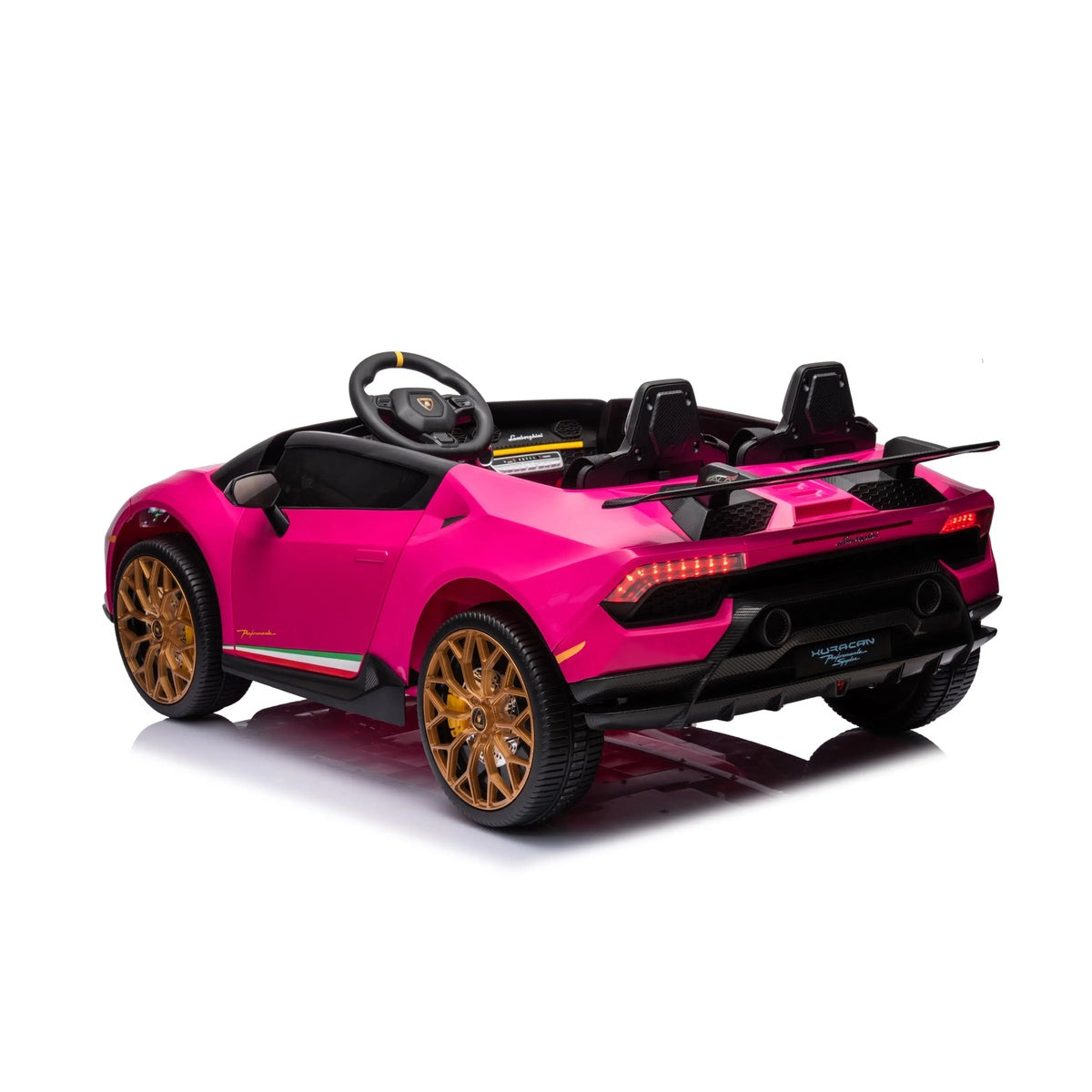  Freddo 24V Lamborghini Huracan 2 Seater Kids' Electric Ride-On - Black - Bonton