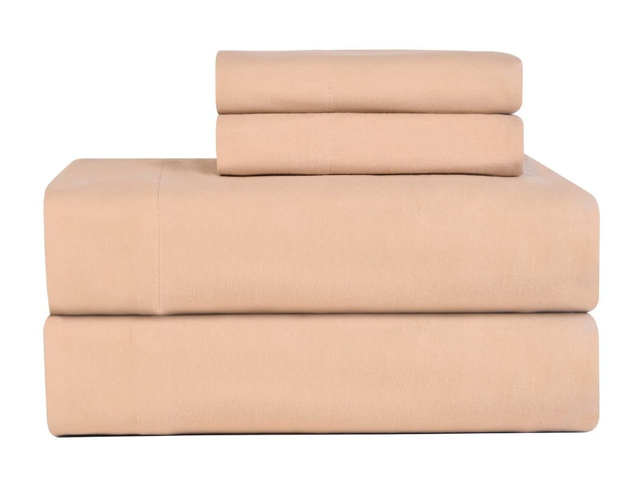  Celeste Home Solid Color Flannel Sheet Sets - Coffee Bean - Bonton