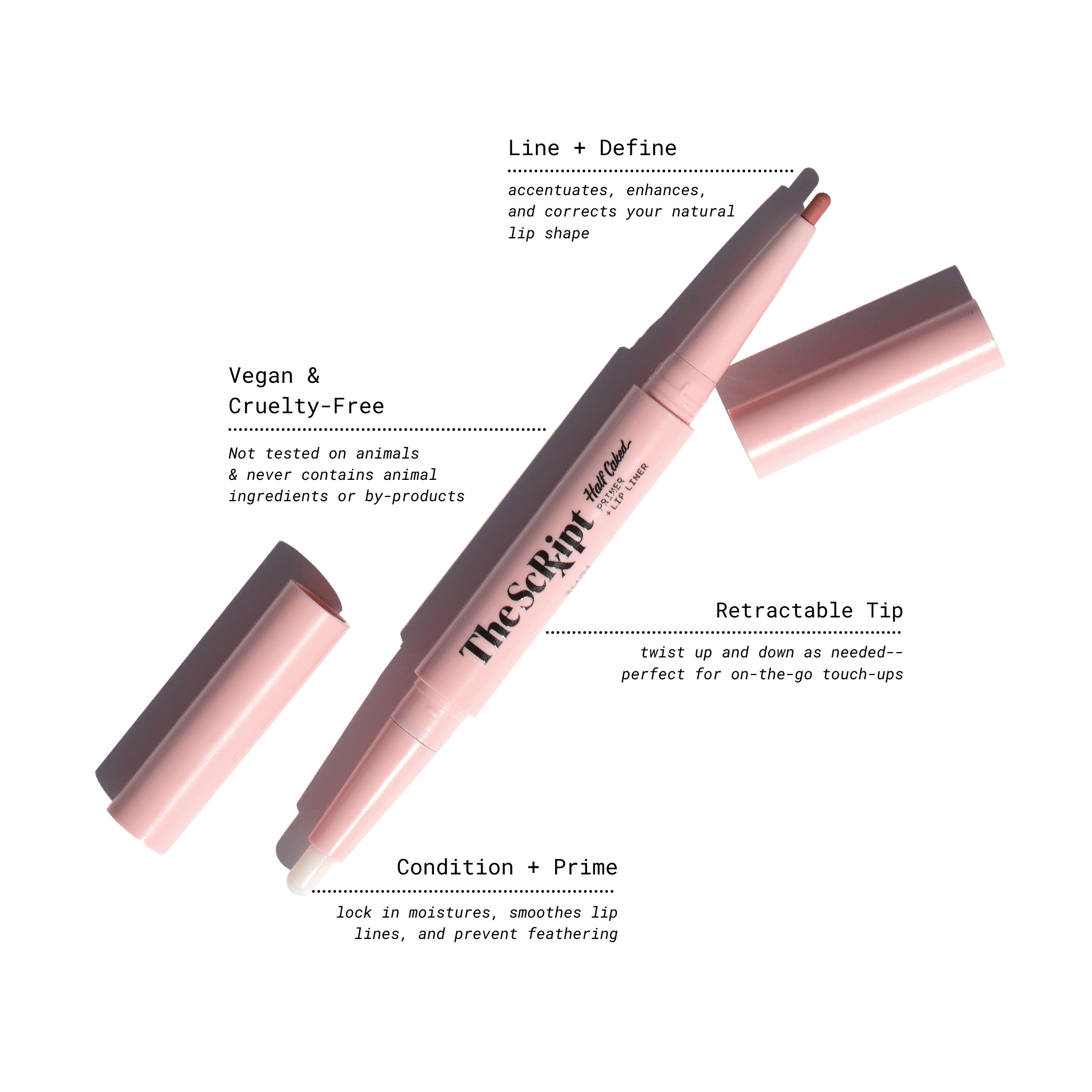  Half Caked The Script Primer + Lip Liner by Half Caked - Half-Life - Bonton