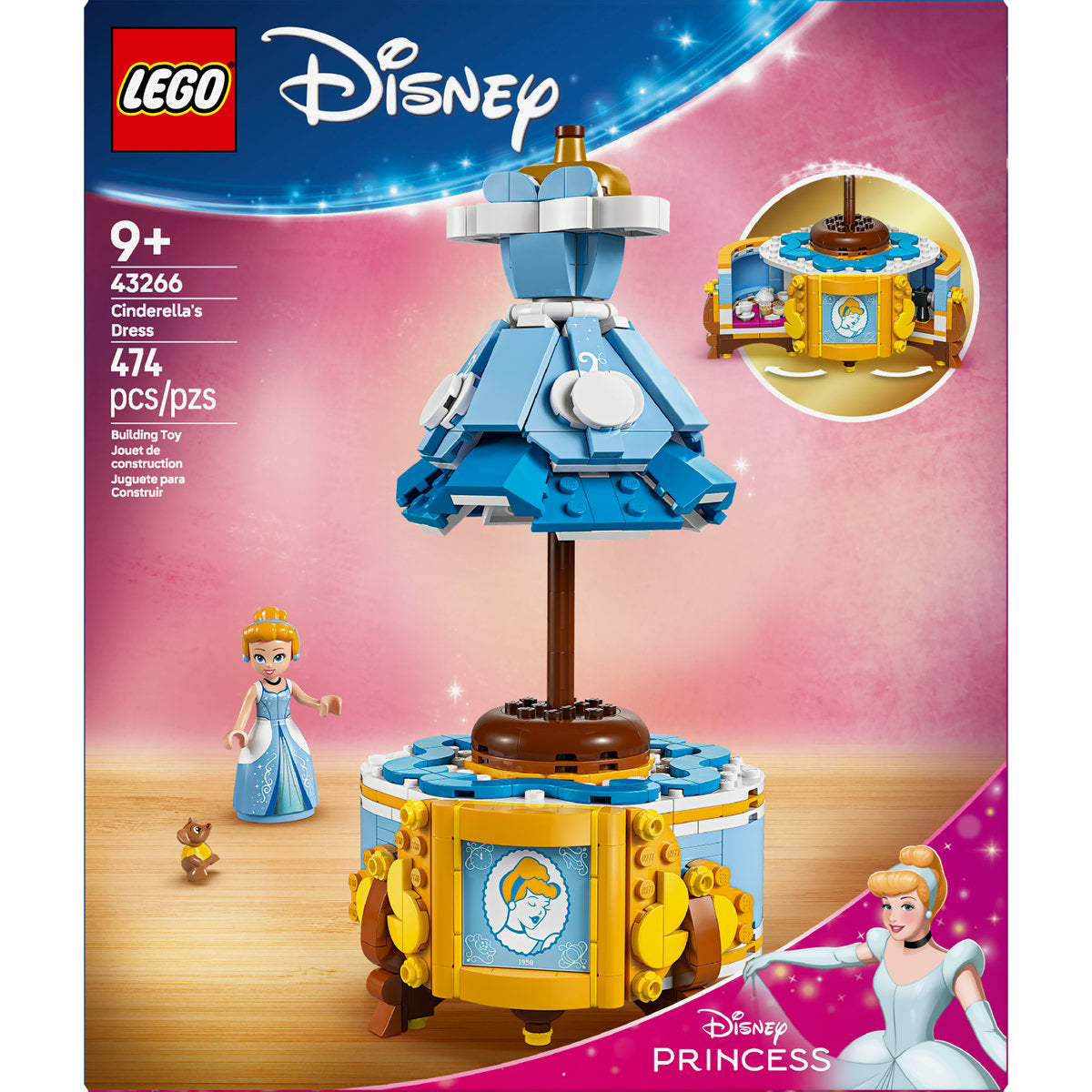  LEGO LEGO® ǀ Disney Princess Cinderella’s Dress Building Kit With Character 43266 - Disney - Bonton