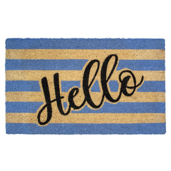 Natural Coir "Hello" Outdoor Rectangular Doormat 18" X 30"