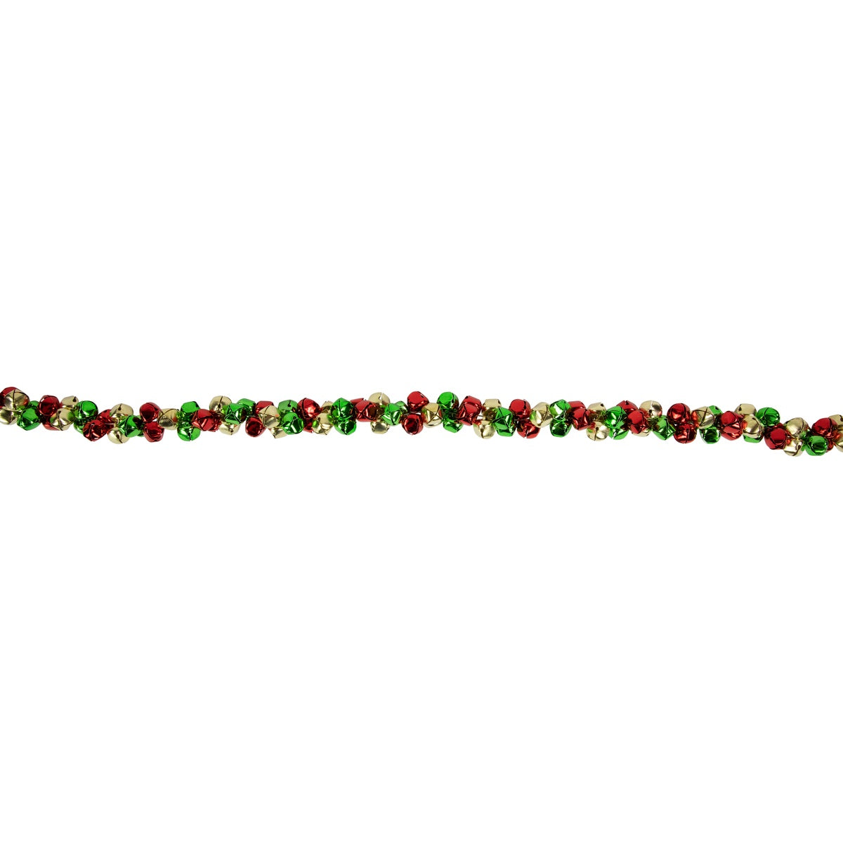  Northlight 5' Green  Gold and Red Jingle Bell Christmas Garland  Unlit - Default Title - Bonton