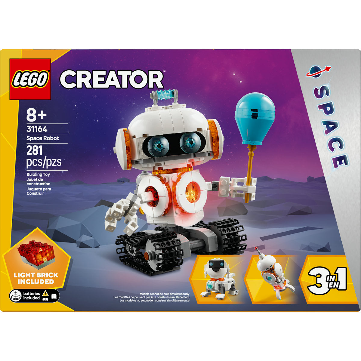  LEGO LEGO® Creator 3in1 Space Robot Toy Science Playset 31164 - LEGO Creator - Bonton