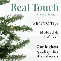 Real Touch™? Pre-Lit Noble Fir With Berries Artificial Christmas Wreath - 24" - Clear Lights