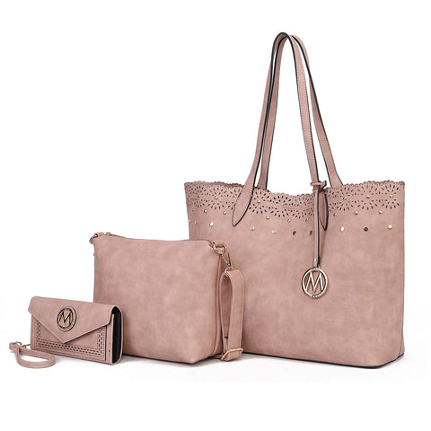 Mariahna 3 Pcs Shopper Tote, Crossbody and Wallet