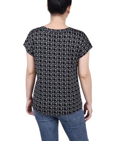 Extended Sleeve Top With Grommets