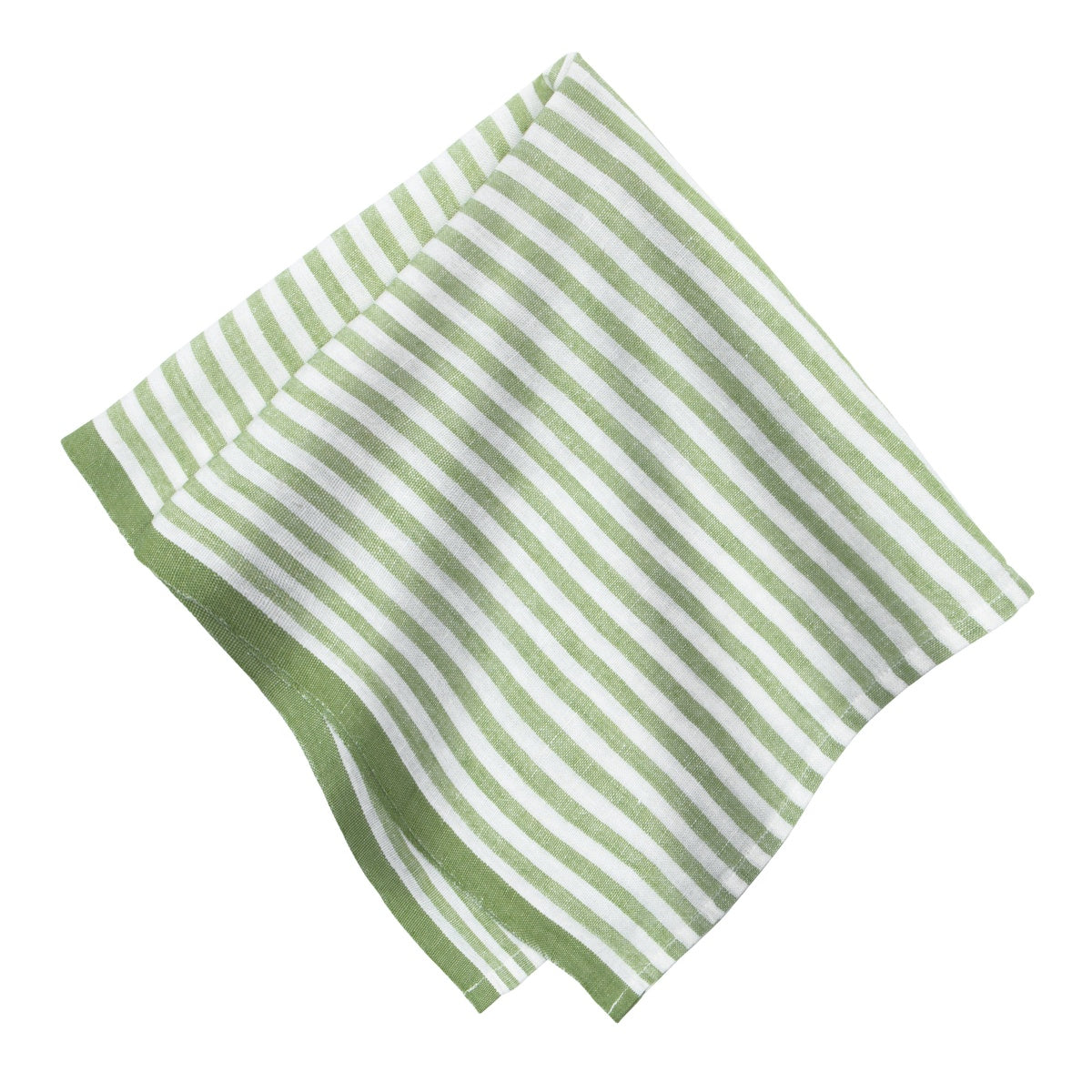  Caravan Ticking Stripe Napkin 20x20 - Set of 4 - Basil - Bonton