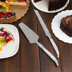 Connoisseur Laguiole 2-Piece Cake and Pie Server Set With Pearl White Handles