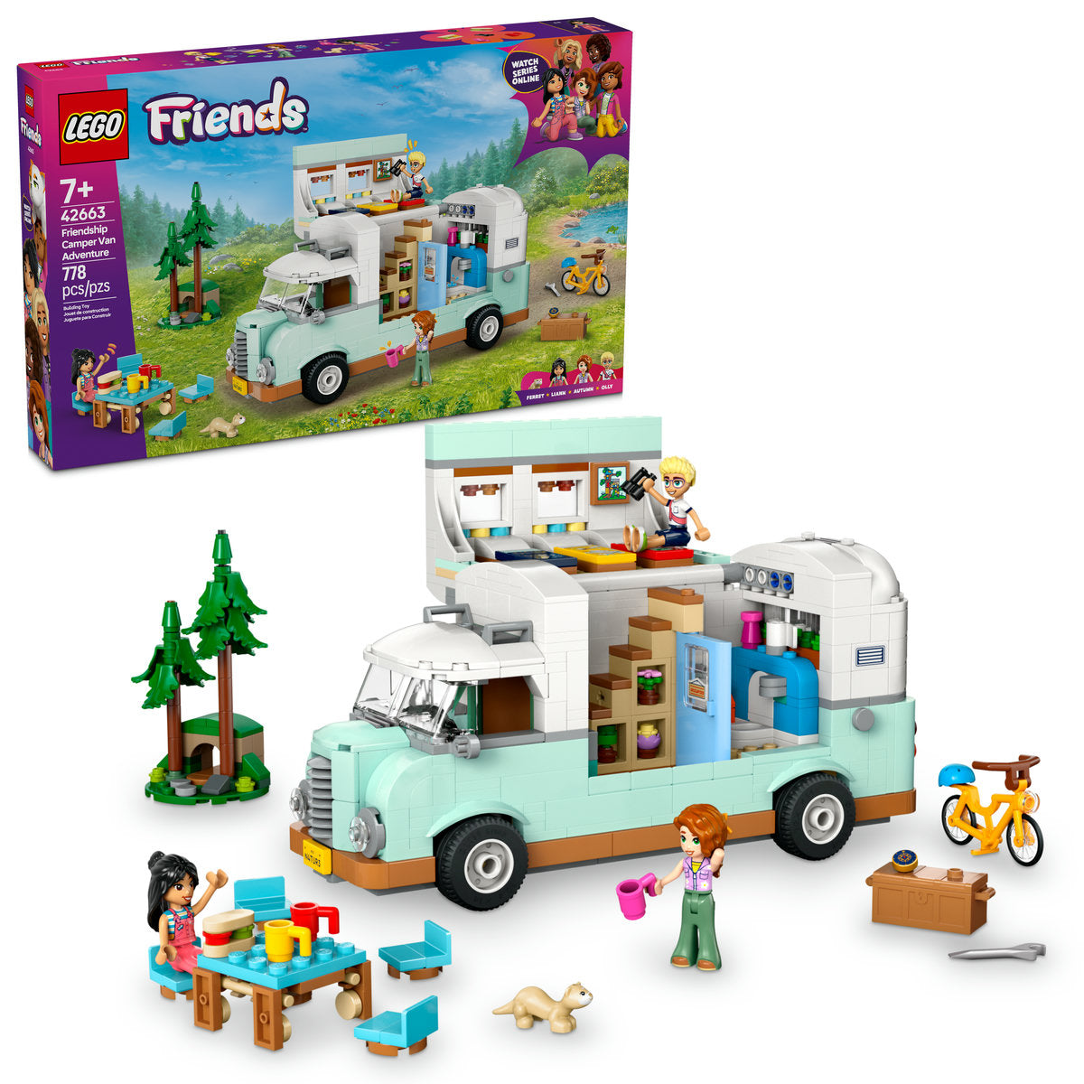  LEGO LEGO® Friends Friendship Camper Van Adventure Role-Play Building Set 42663 - LEGO Friends - Bonton