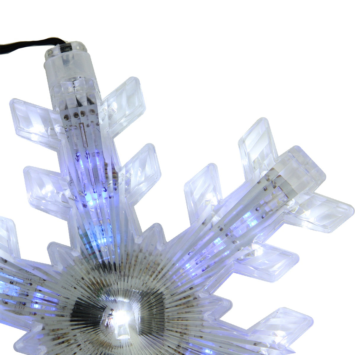  Northlight Set of 3 Cascading White and Blue Snowfall LED Snowflake Christmas Lights 25