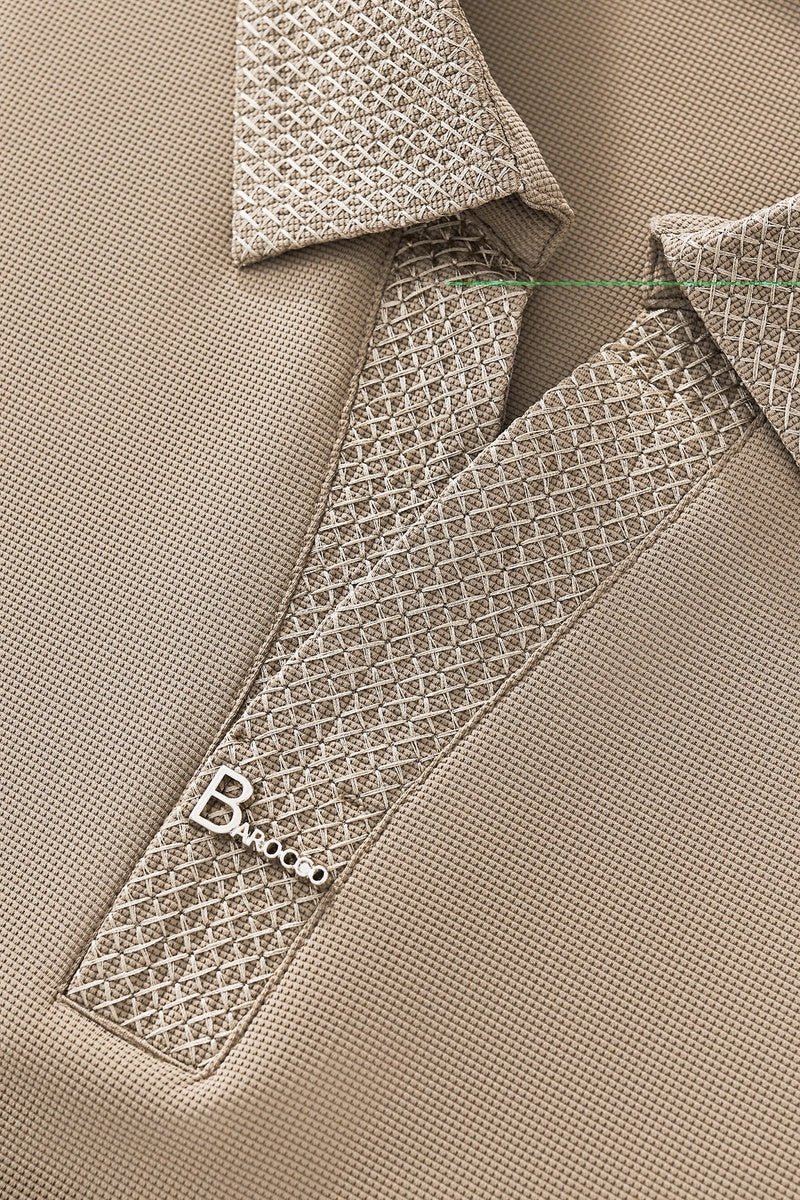  Barocco Stride Contrast Collar Polo KHAKI - KHAKI - Bonton