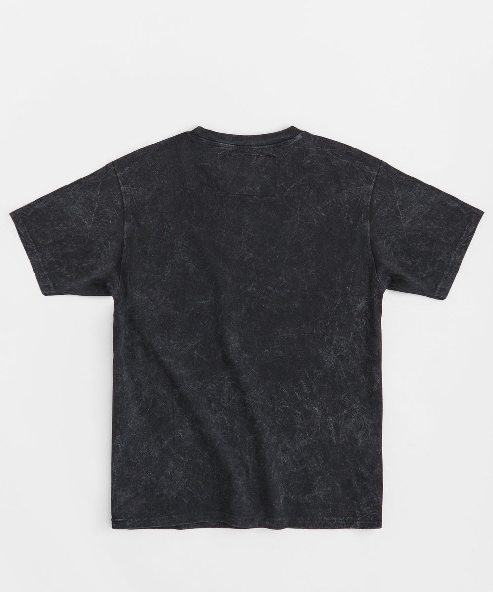  Reason Clothing Hustle Harder Washed Short Sleeve Tee - Charcoal - CHARCOAL - Bonton