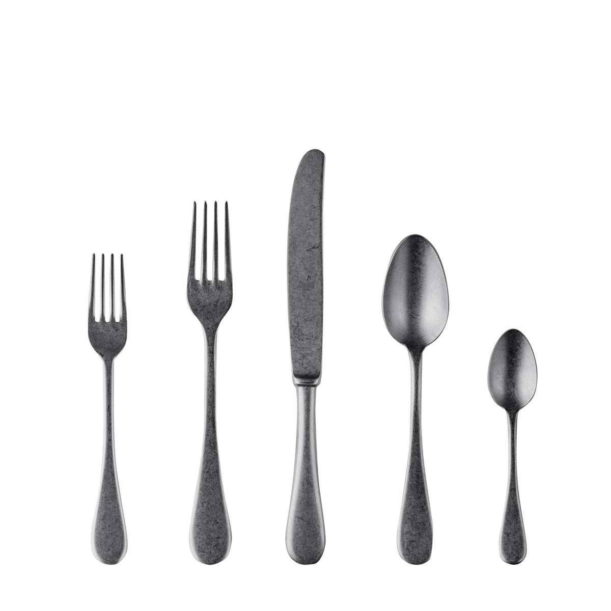  Mepra Vintage Flatware Set - Pewter Black Gold - Bonton