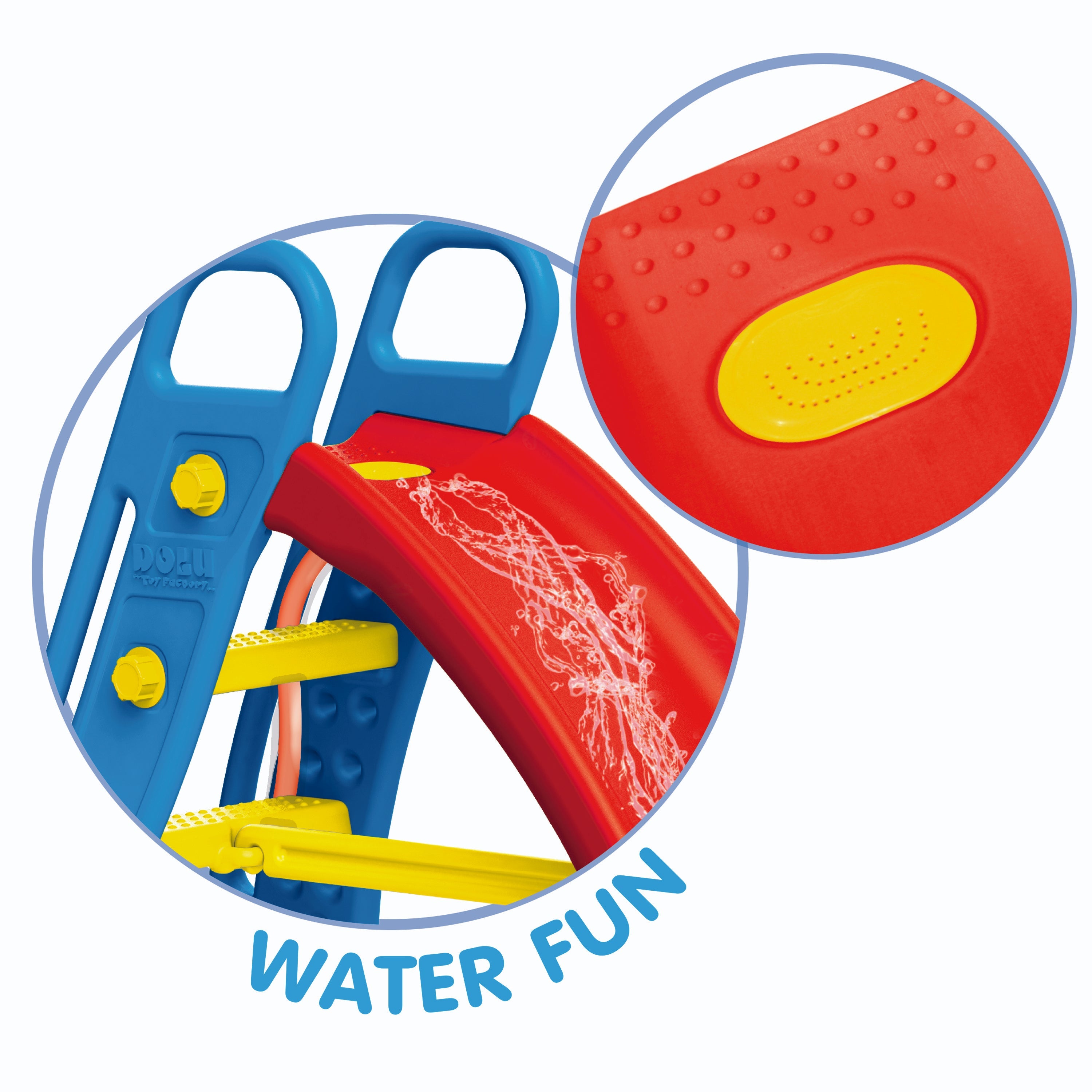  Dolu Dolu: Big Water Slide - Colorful Plastic Outdoor Water Slide, Attach To Garden Hose For Water Feature, Indoor Use Too, Kids & Toddlers Ages 2+ - Multi - Bonton