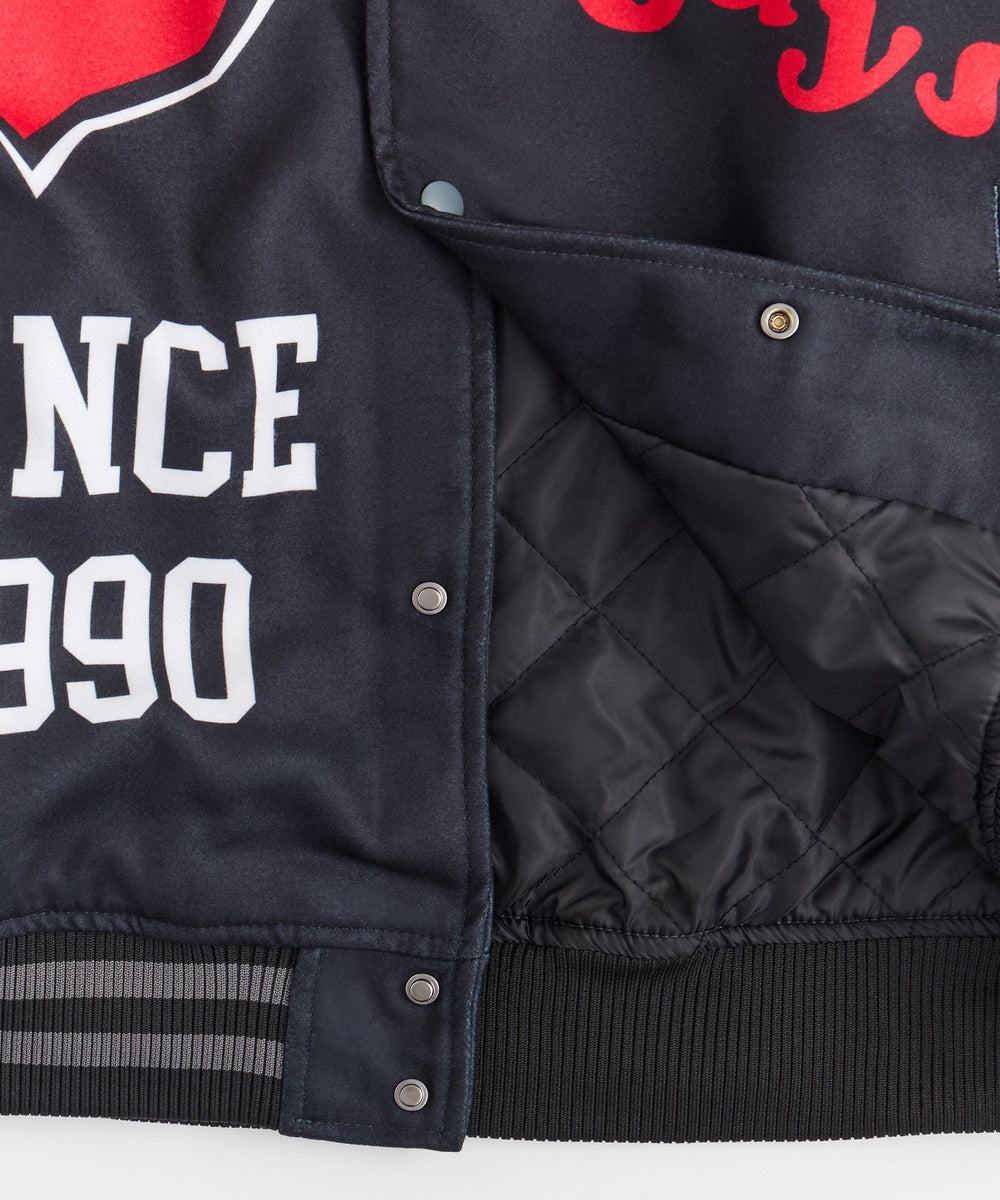   Reason Clothing Chucky Nice Guy Varsity Jacket - Black - BLACK - Bonton