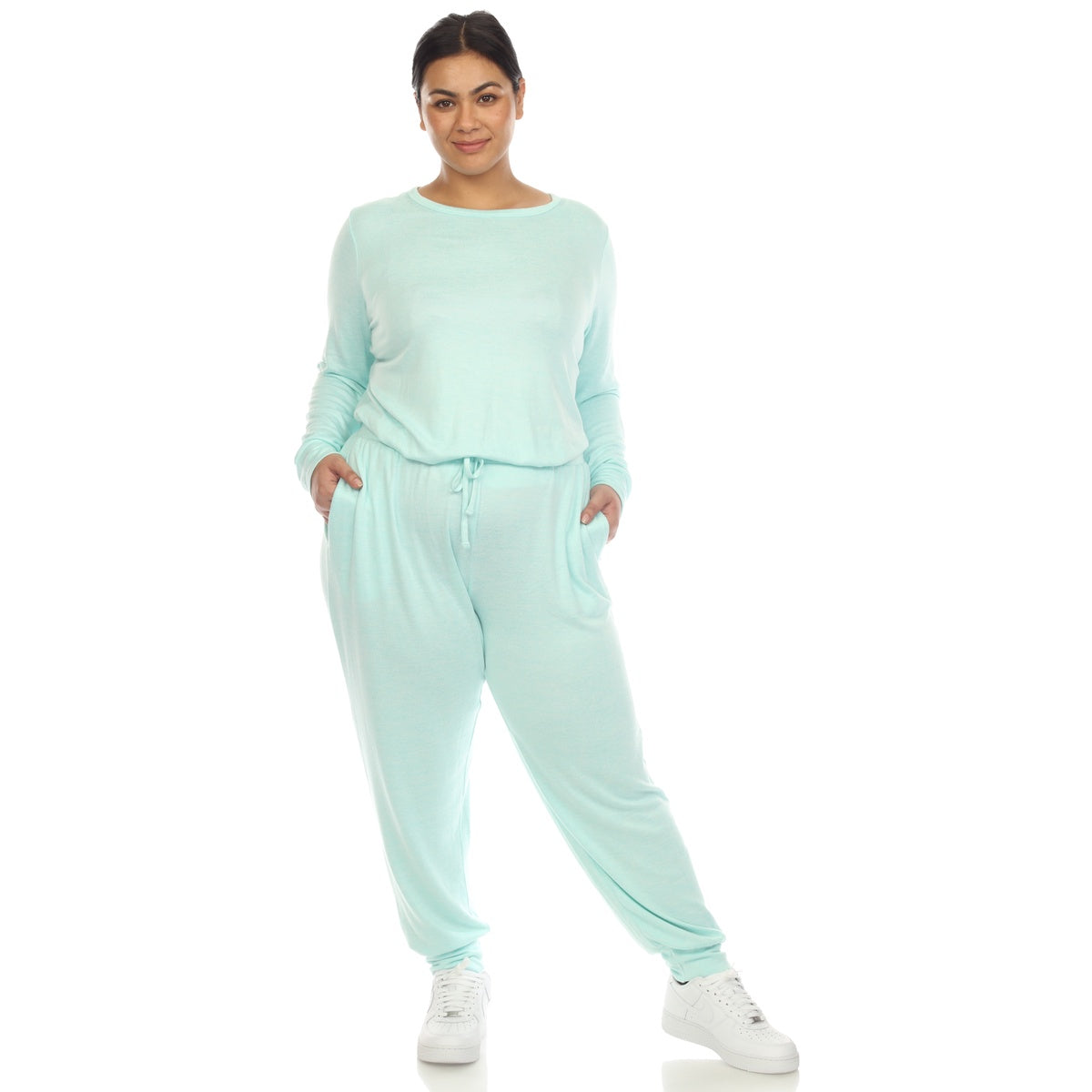  White Mark Plus Size 2 Piece Lounge Set - 1X - Bonton