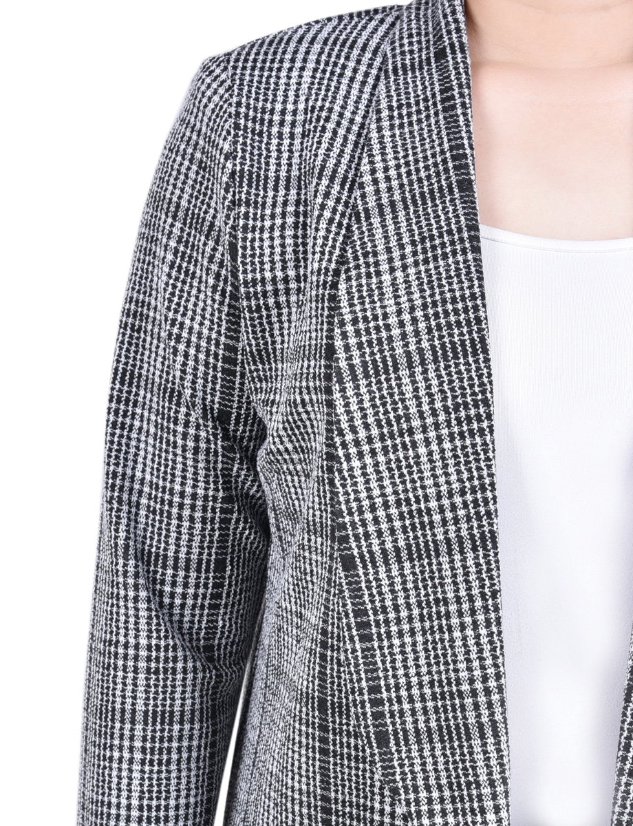  NY Collection Long Sleeve Ponte Jacket - Plum Caspia - Bonton