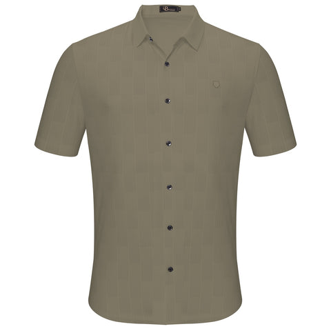 Command Chic Short-Sleeve Shirt KHAKI