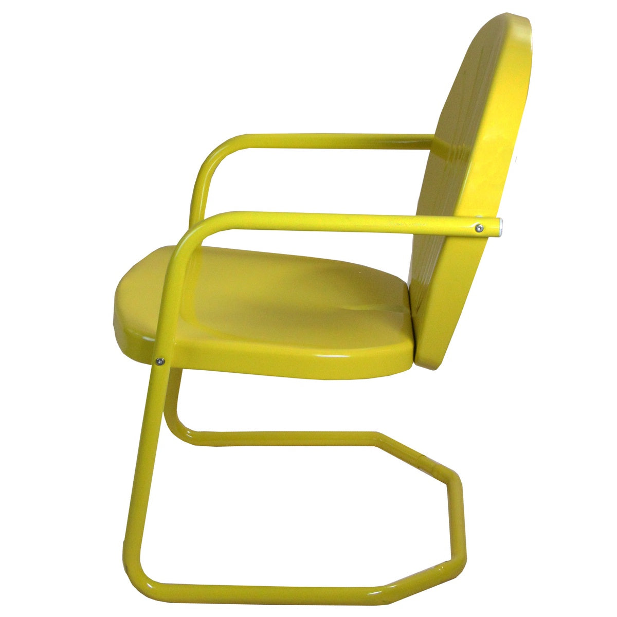  Northlight 34-Inch Outdoor Retro Tulip Steel Armchair  Yellow - Default Title - Bonton