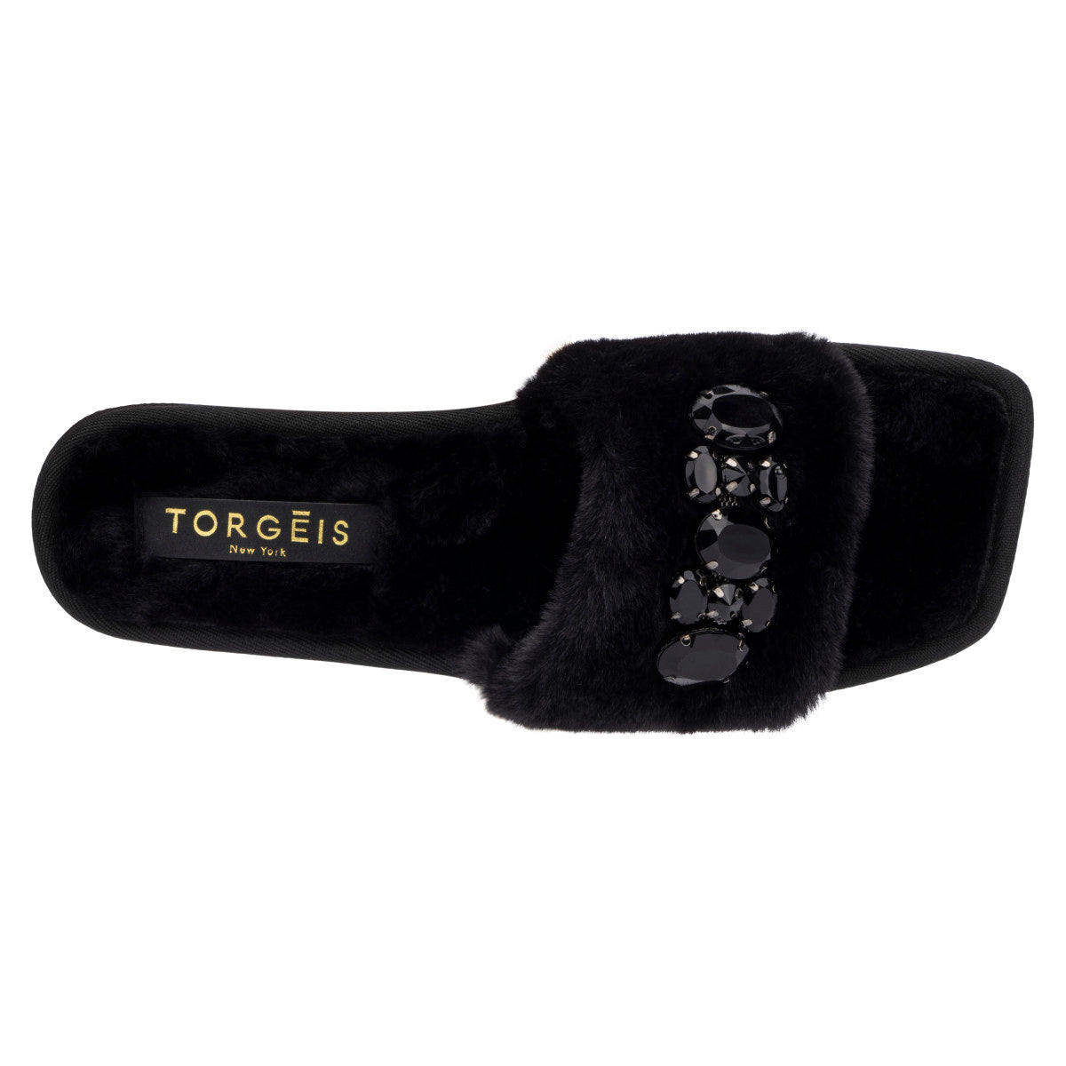  Torgeis Women's Isabella Furry Slides - Black - Bonton