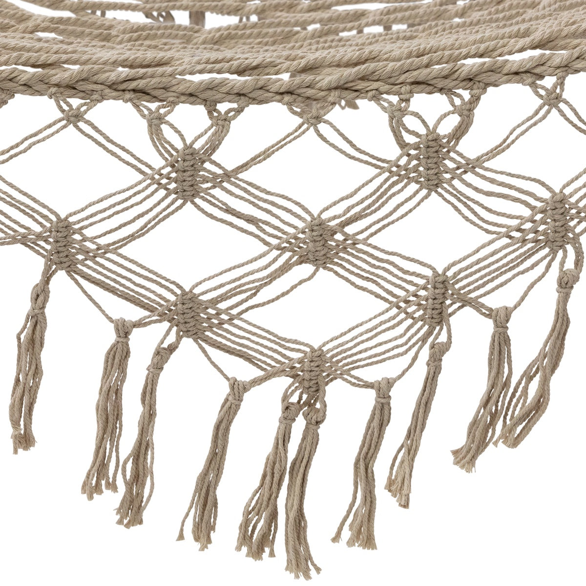  Northlight Lattice Macrame Rope Hammock With Wooden Bars - 74